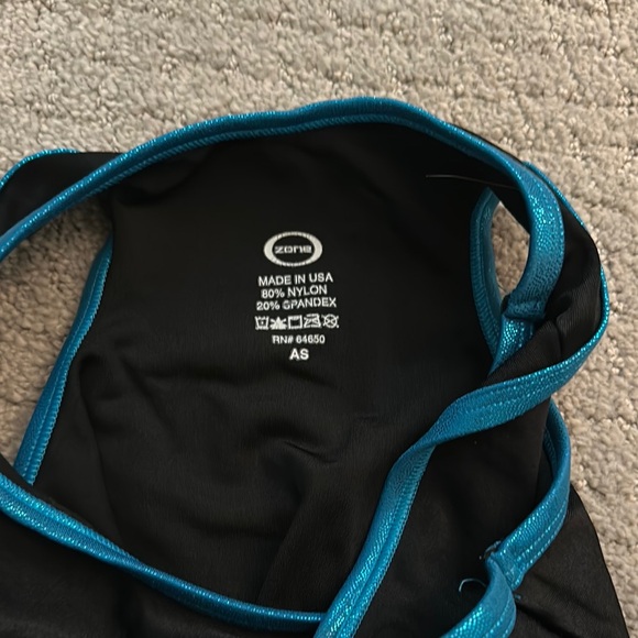 Black and Blue Rhinestone Leotard - Picture 6 of 6